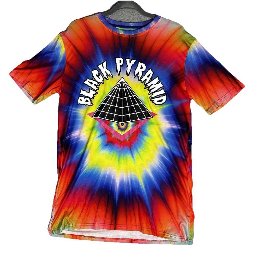 Black Pyramid Chris Brown Starburst Tie‎ Dye Shirt Small Psychedelic Graphic